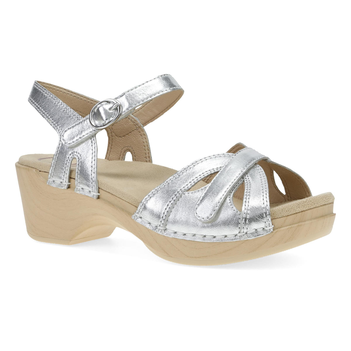 Silver Metallic Sandal,35