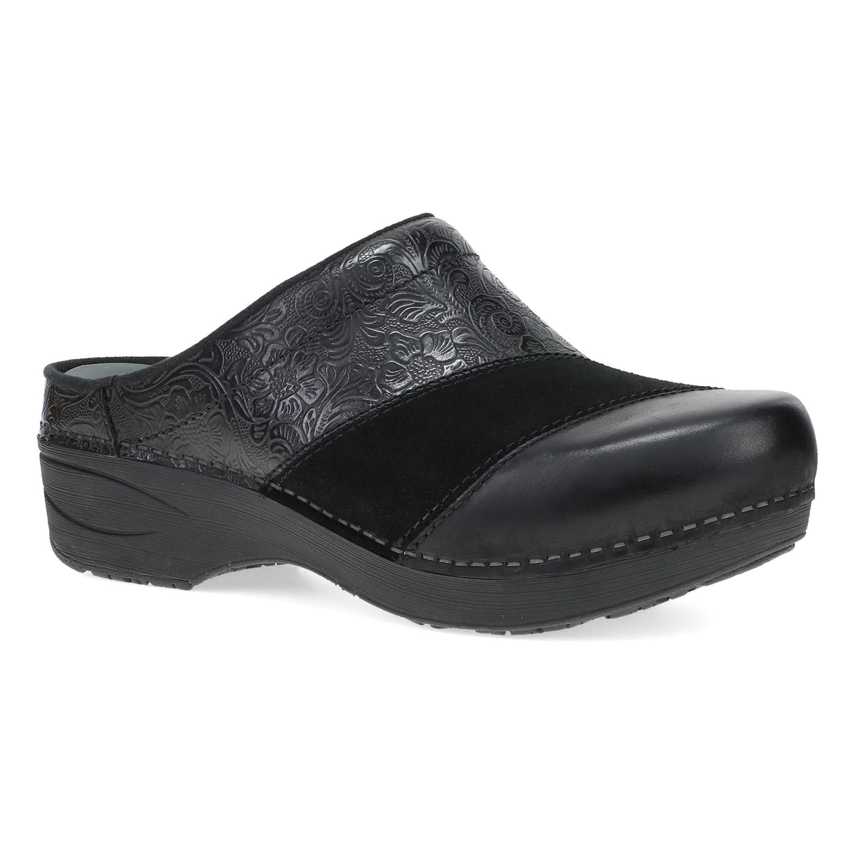Black Leather Mule,36