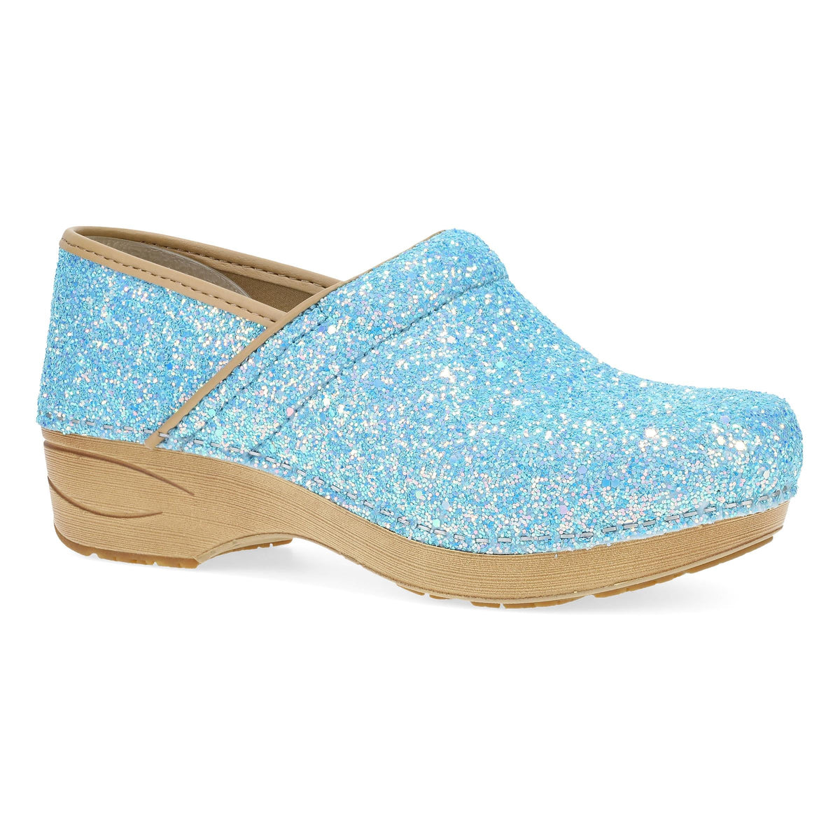 Ice Blue Glitter Clog,36