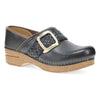 Black Leather Clog