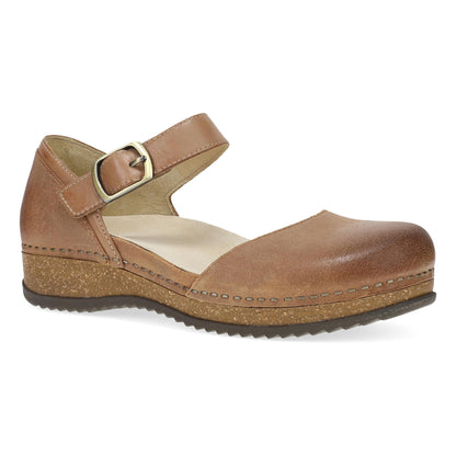 Tan Burnished Suede Mary Jane,36