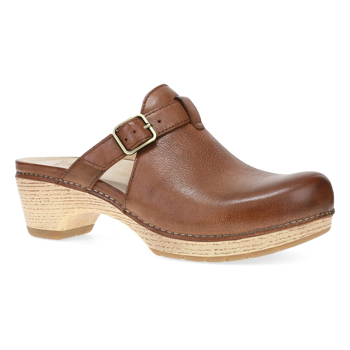 Brown Leather Mule,36