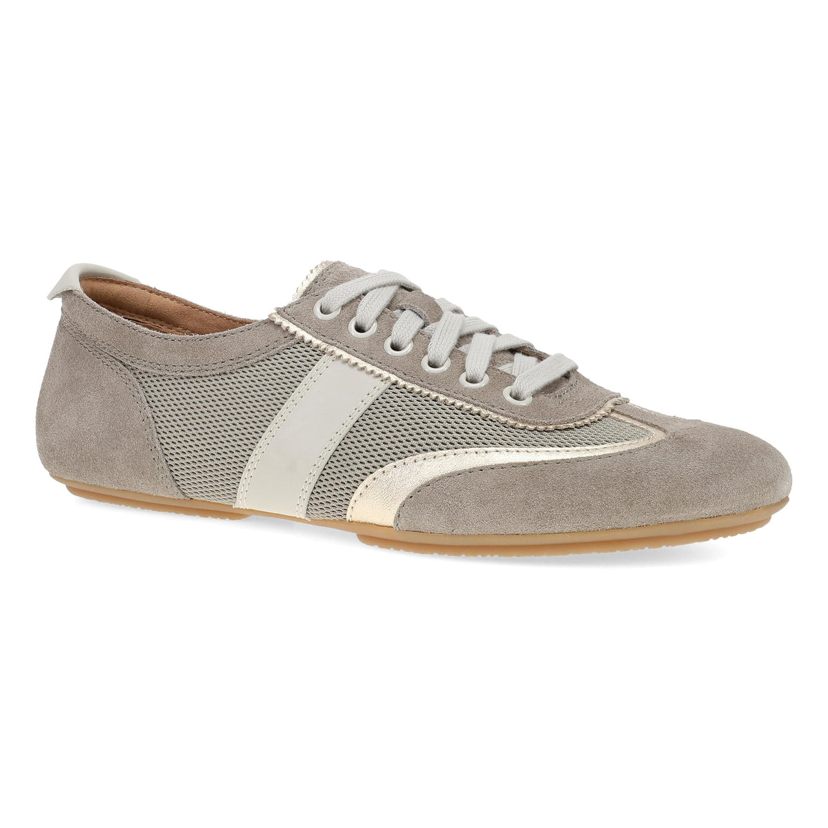 Taupe/Gold Suede Flat,36