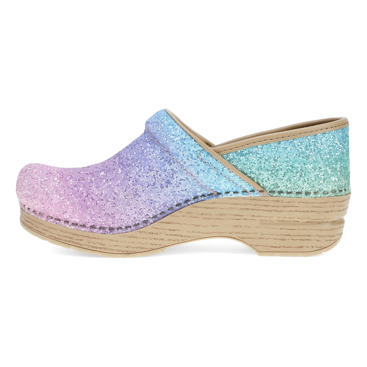 Dansko Great Value / Wide Pro Pastel Rainbow Glitter
