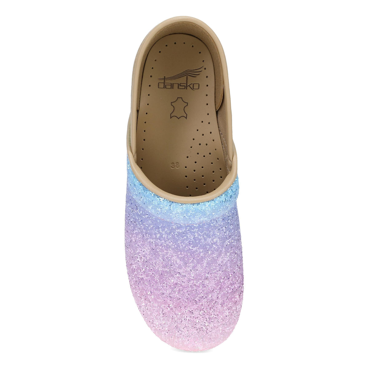 Dansko Great Value / Wide Pro Pastel Rainbow Glitter