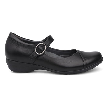 Dansko Best Seller / Fawna Wide Black Milled Nappa