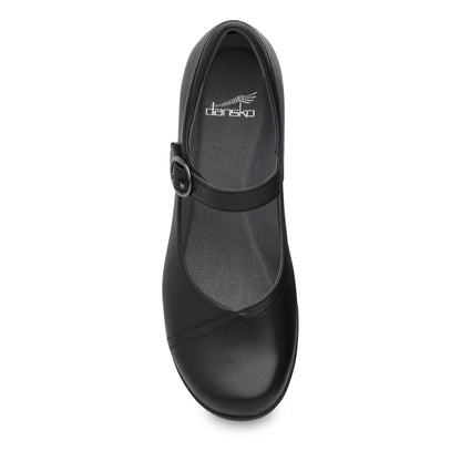 Dansko Best Seller / Fawna Wide Black Milled Nappa