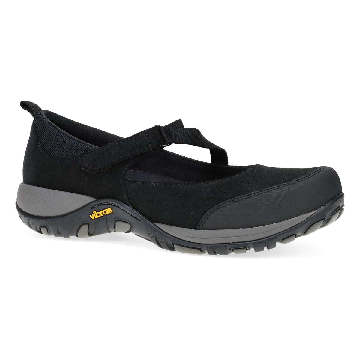 Black Burnished Suede Mary Jane,36