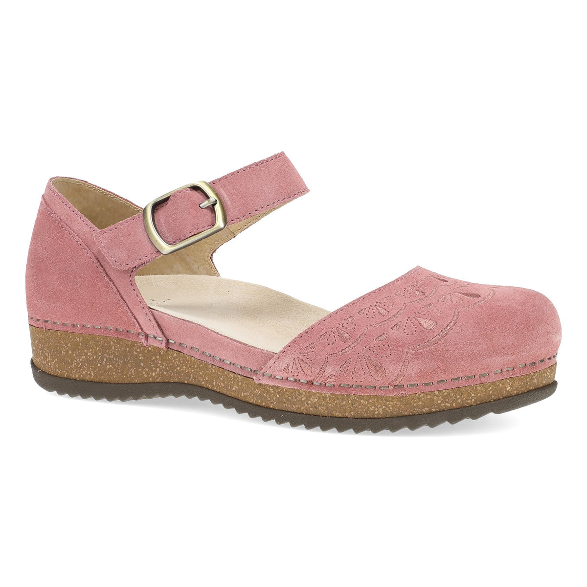 Ash Rose Embroidered Suede Mary Jane,36