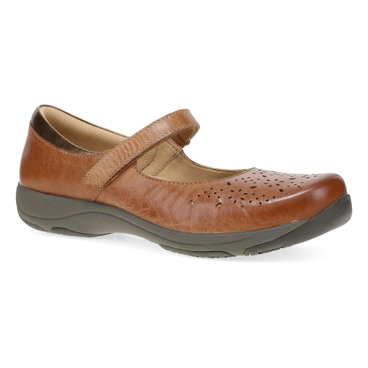 Toffee Leather Mary Jane,36