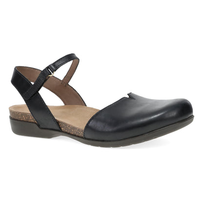 Black Waxy Burnished Mary Jane,36