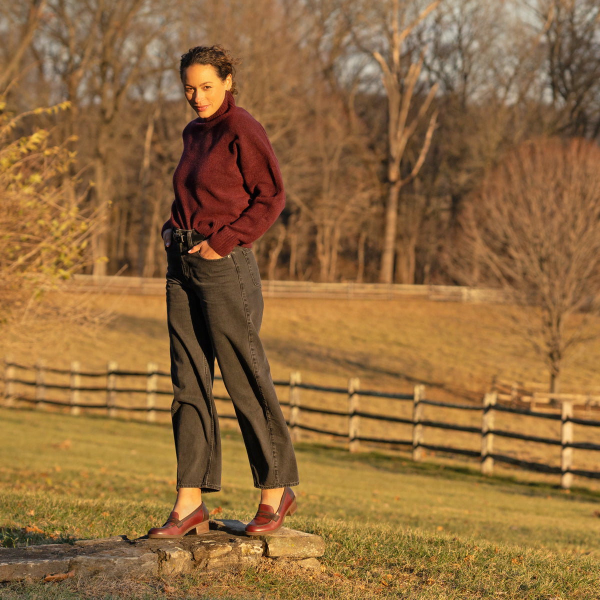 Dansko Classic / Danica Plum/Chocolate Waterproof Burnished